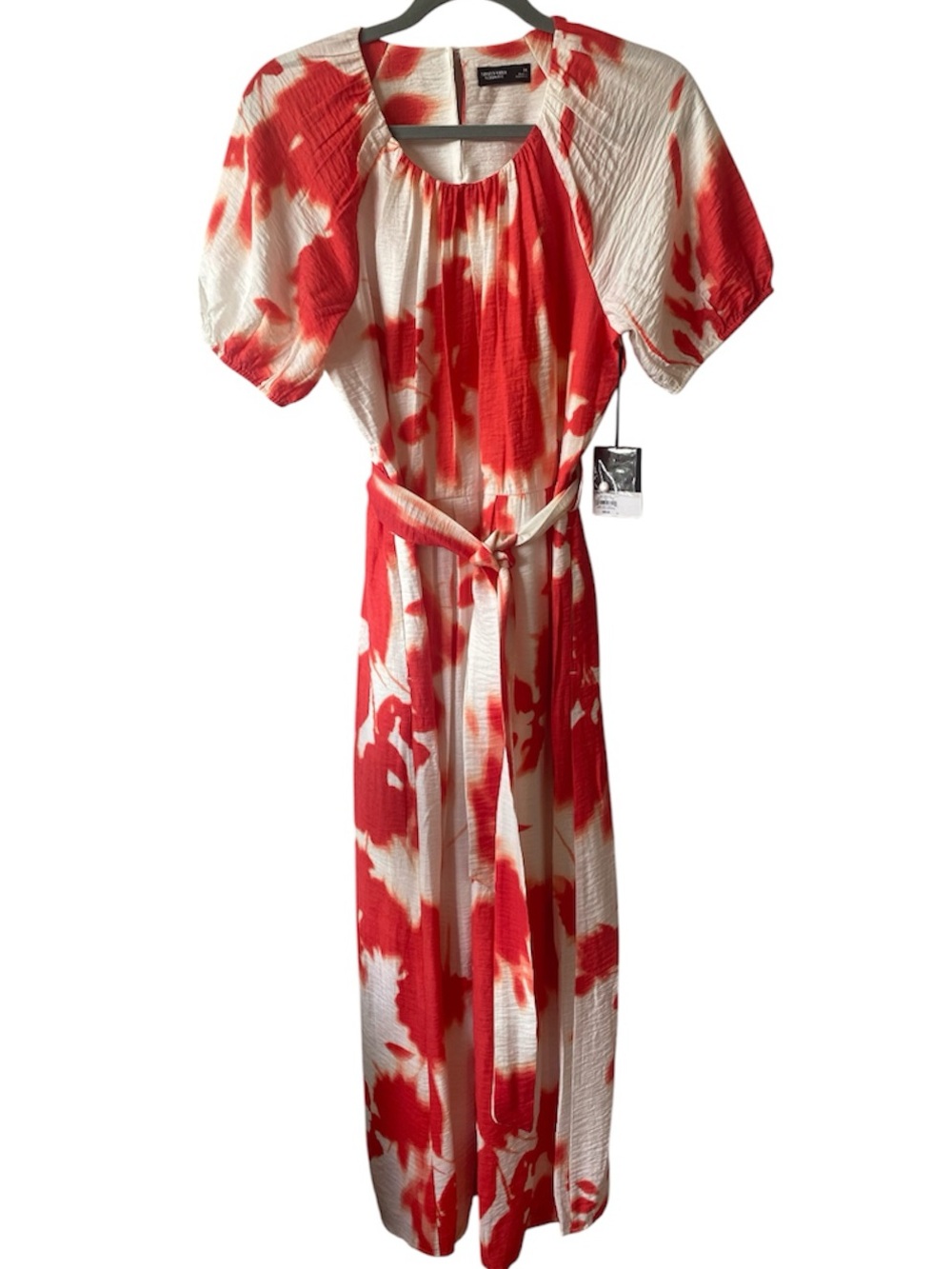 Simply Vera Wang Shirred Flowy Puff Sleeve Maxi Dress Floral Modest  NWT size M - Picture 4 of 14